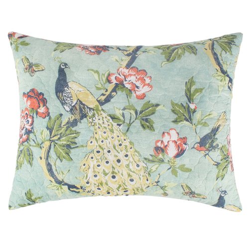 Greenland Home Pavona Enchanted Garden Quilted Pillow Sham, Standard 20x26-inch