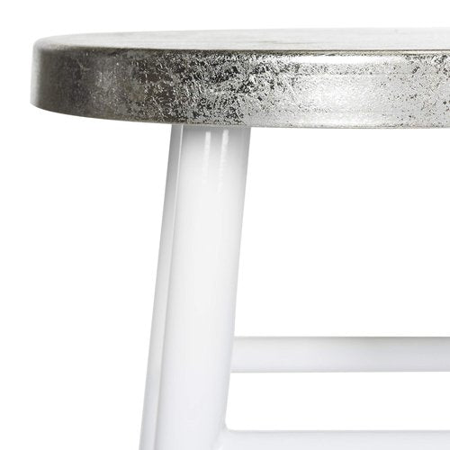 Safavieh Home Collection Kenzie White and Silver Dipped Counter Stool