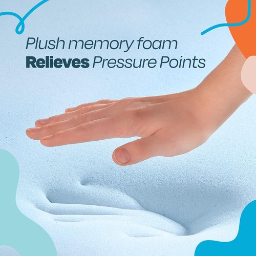 Linenspa Memory Foam Mattress Topper - 3 Inch Gel-Infused Foam for Cooling Comfort | Full Size, Plush Feel