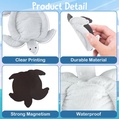 JAPBOR Cruise Door Decorations Magnetic - 5PCS Caution Towel Animals Magnet, Funny Cruise Ship Car Cabin Refrigerator Magnet Decal, Sea Ocean Magnetic Fridge Stickers for Home Kitchen Cabinet Decor