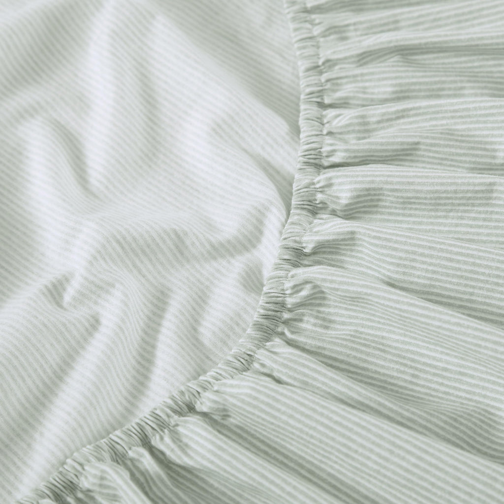 Tommy Bahama - King Sheets, Washed Percale Cotton Bedding Set, Soft & Breathable Bedroom Decor with Deep Pockets (Island Cays Stripe Green, King)