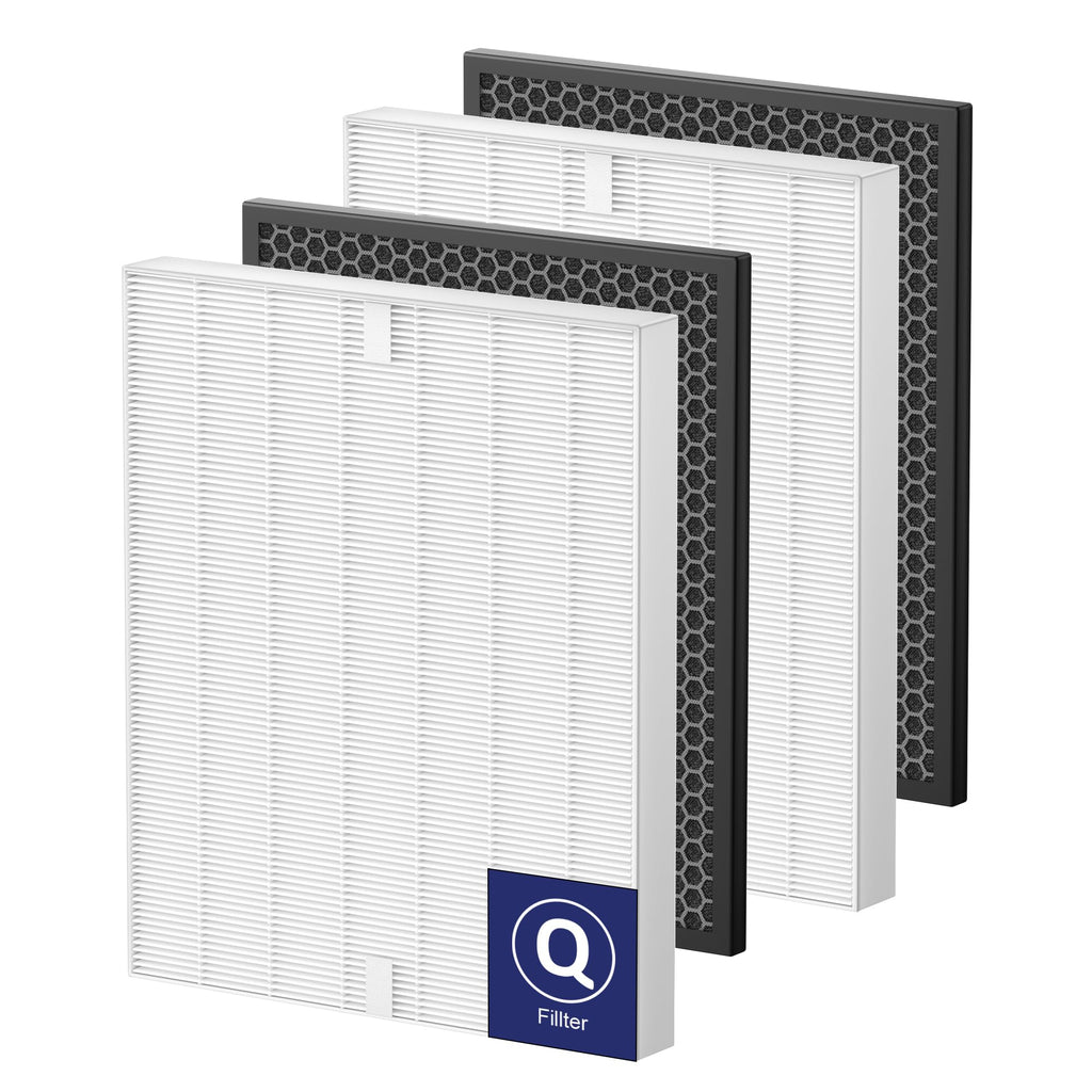 Ouheal 5510 5520 Replacement Filter Q Compatible with Winix 5510 5520 PlasmaWave Air Purifier, H13 True HEPA Filter and Activated Carbon Filter, Set of 2, Replace Part # 1712-0123-00