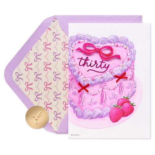 Papyrus Trendy 30th Birthday Card for Her, Perfect for Friends (Extraordinary You)