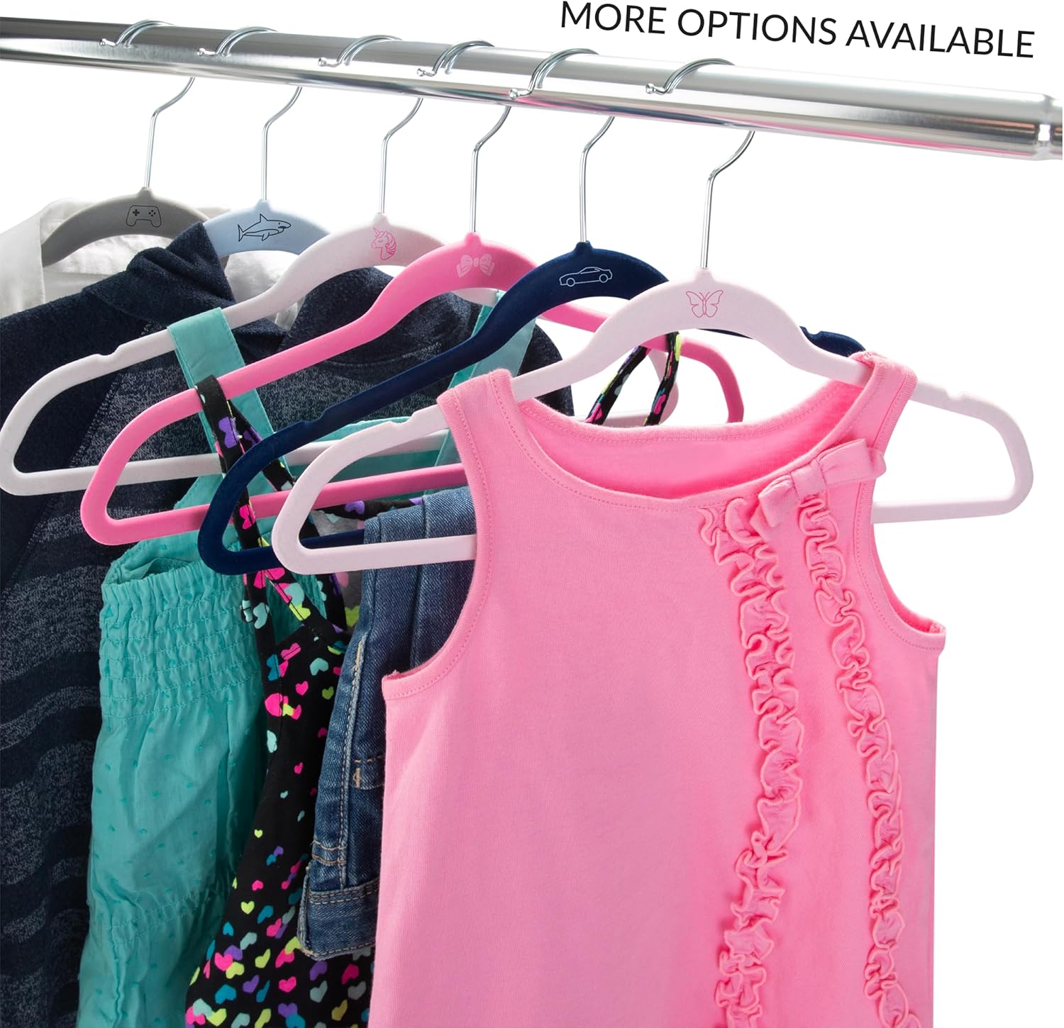 Simple 25 Pack Kids Velvet Hangers - Slim Non-Slip Design for Space Saving Closet Storage | White