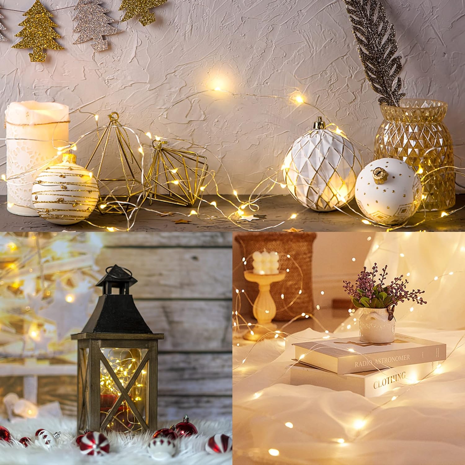 WATERGLIDE 12 Pack Mini Fairy Lights - 7 Ft Waterproof LED String Lights for Wedding & Party Decor | Warm White