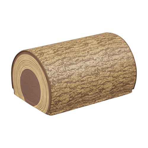 ECR4Kids SoftZone Tree Log Half Bench, 12in, Flexible Seating, Chocolate