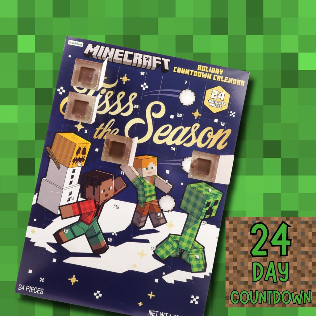 2025 Minecraft Advent Calendar - 24-Day Holiday Countdown with Chocolate Treats - 1.76 Ounce