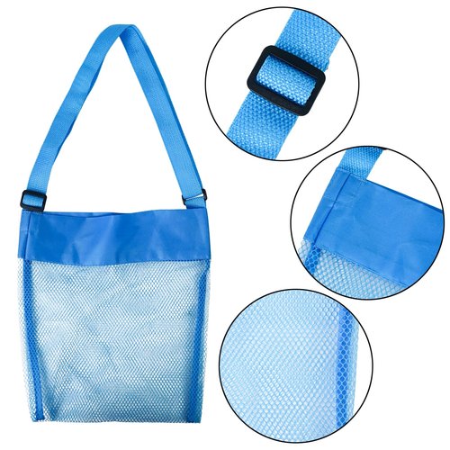 Luwint 3PCS Beach Shell Collecting Bags for Kids - Durable Mesh Shell Bags for Picking Up Seashells, Lightweight Shell Bags for Beach Trips and Treasures