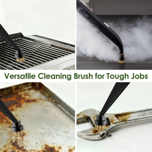 HappyAlley 10 Pack Brass Brushes Compatible with Dupray Steam Cleaner, Brass Cleaner, Steam Clean Brush Head Attachments, Wire Brushes for Cleaning, Multi Surface Cleaning Accessories