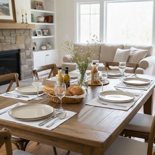 AmorArc Dinner Plates Set of 6, 10.5 Inch Reactive Glaze Ceramic Plates Set, Microwave, Dishwasher Safe, Scratch Resistant, Modern Large Dinnerware Dishes Set Kitchen Stoneware Plates