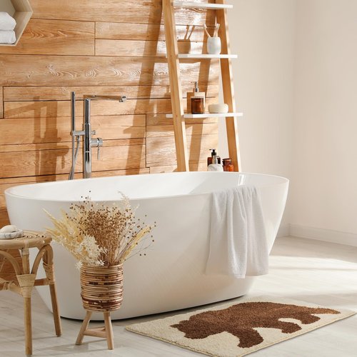 Teenyyou Bear Bathroom Rugs Non Slip Soft Rustic Cabin Lodge Rug Farmhouse Bathroom Bear Mat Absorbent Carpets Floor Mat Decor for Home Kitchen Bedroom 17x29 Inch