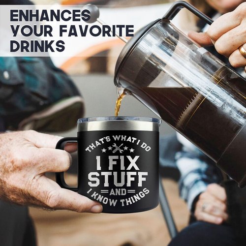 Christmas Gifts for Men, Dad, Husband - Birthday Gifts for Mens Unique - Stocking Stuffers for men, Dad - Dads Birthday Gift Ideas - Funny, Gag mens Gifts for Christmas, Birthdays - 14Oz Men Mug