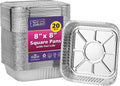 Aluminum Pans With Lids by [Brand Name] - 8x8 Inch Disposable Foil Cake Pans (20 Pack) for Baking & Freezing