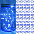 Blue Fairy Lights by [Brand Name] - 50 Pack 7Ft 20 LED Twinkle String Lights | Battery Operated & Waterproof for Weddings, Parties, and Holidays