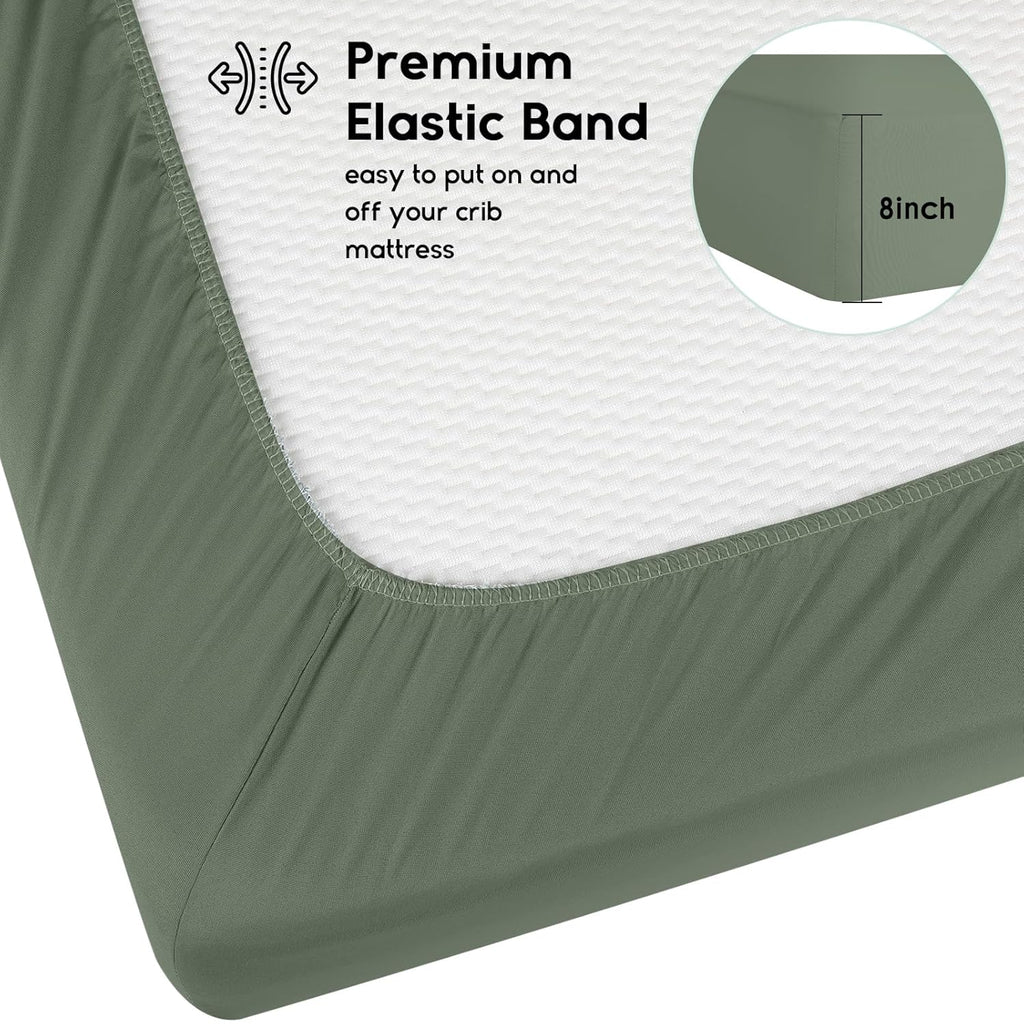 Yoofoss Fitted Baby Crib Sheets - Super Soft Microfiber 2-Pack for Standard Crib & Toddler Mattress | 28x52x8in (Fox)