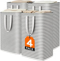 Lifewit 4-Pack Laundry Basket - 80L Each Collapsible Hamper with Waterproof Design | Black