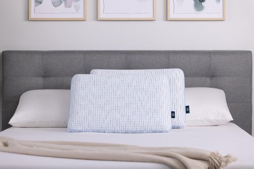 Serta ThermaGel w Memory Foam Pillow with AQUACOOL, Queen (U.S. Standard), White