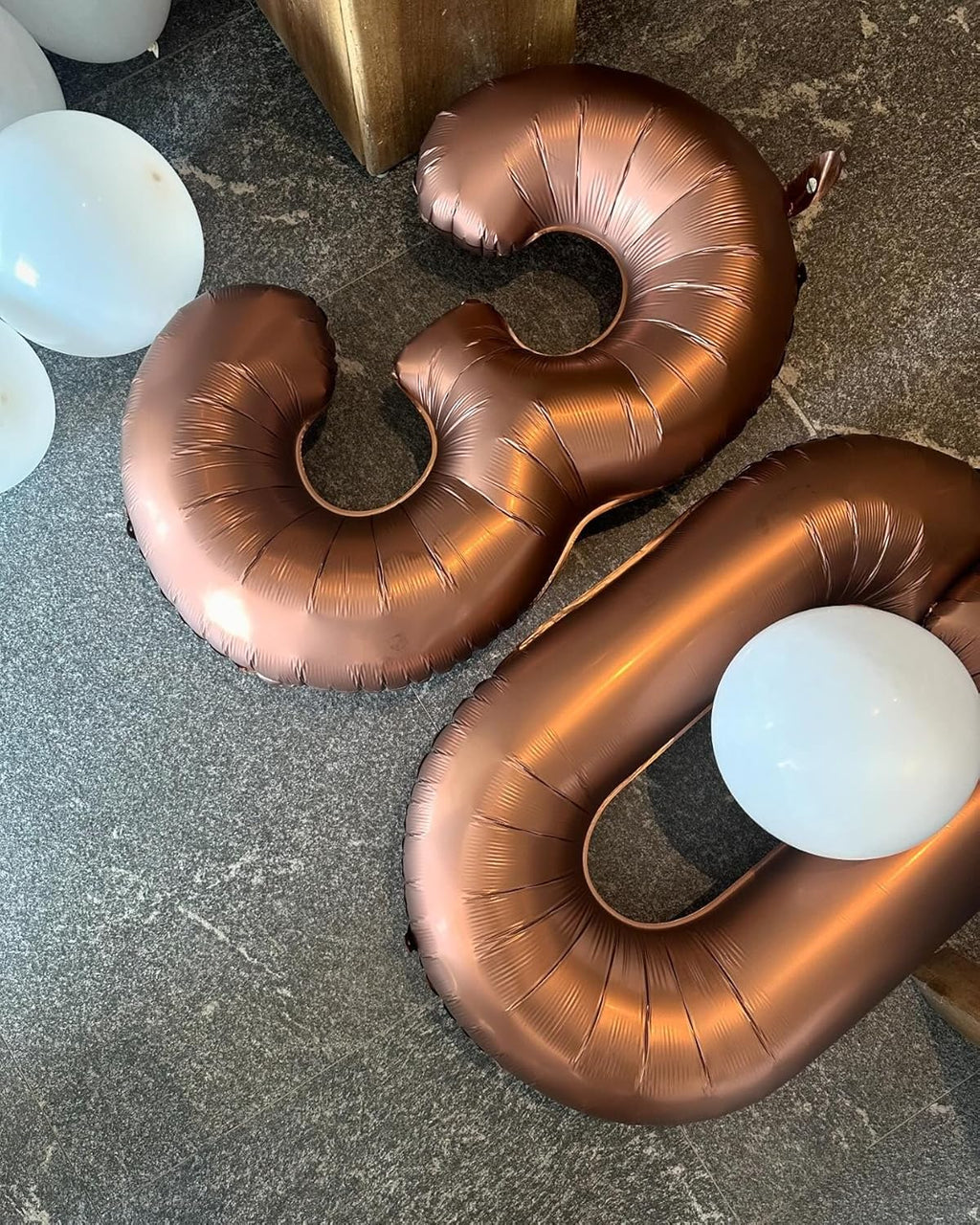 Regine Switzerland Dark Brown Number Balloon - 40 Inch Coffee Brown 0 Balloon for Birthday Party Decor