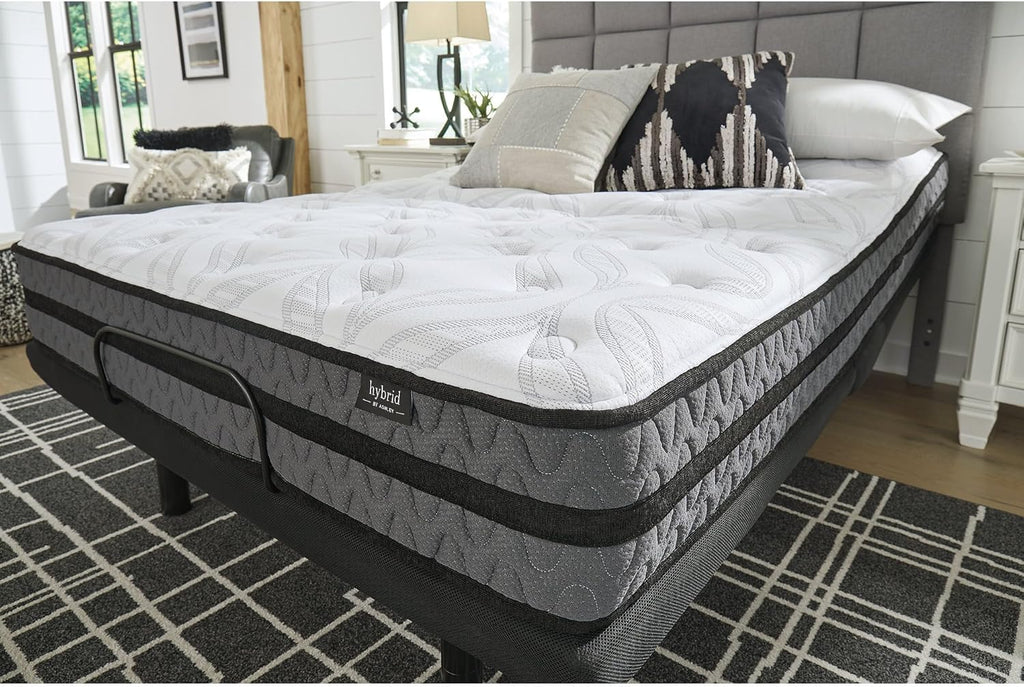 Signature Design by Ashley 10-Inch Hybrid Gel Memory Foam Mattress - Medium Firmness for Pressure Relief & Lumbar Support | Full Size