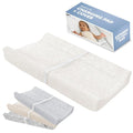 Jool Baby Serenity Soft Changing Pad - Washable Cover & Non-Slip Design | Fits Standard Tables (Wave Pattern, Off White)