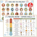 Feelings Chart for Kids | Coping Skills Emotions Poster - Calm Down Corner Decor - Mental Health Resource