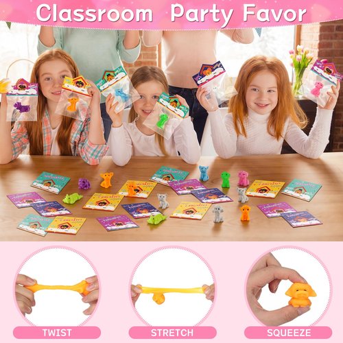 Soulchen 20 Pack Dog Valentines Day Card Gifts for Kids Classroom Puppy Valentines Cards with Squeeze Dog Toys Classroom Squeeze Exchange Gift for School Boys Girls Goody Bag Prize Rewards Favors