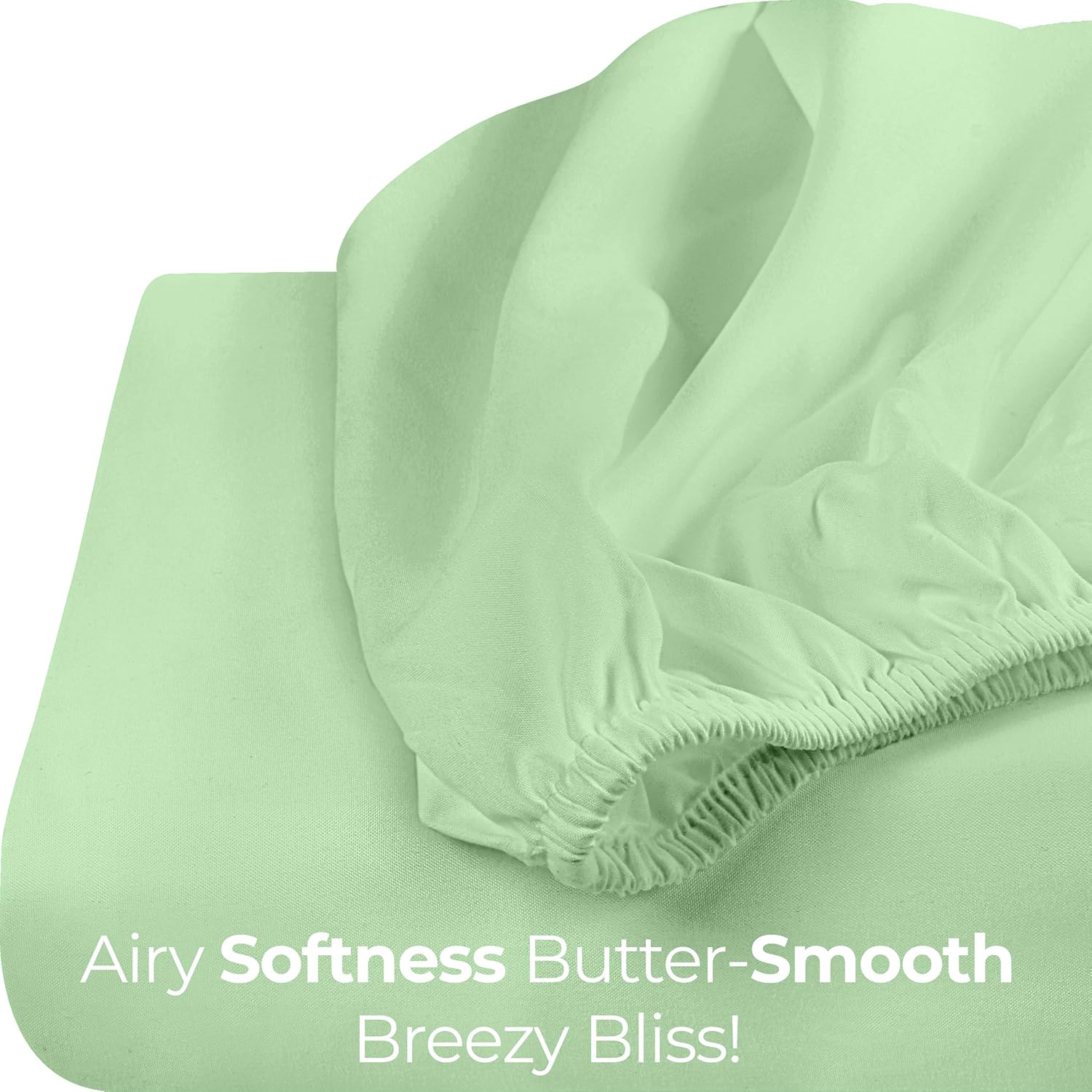 Utopia Bedding King Fitted Sheet - Soft Microfiber - Deep Pocket - Fade Resistant - Sage Green