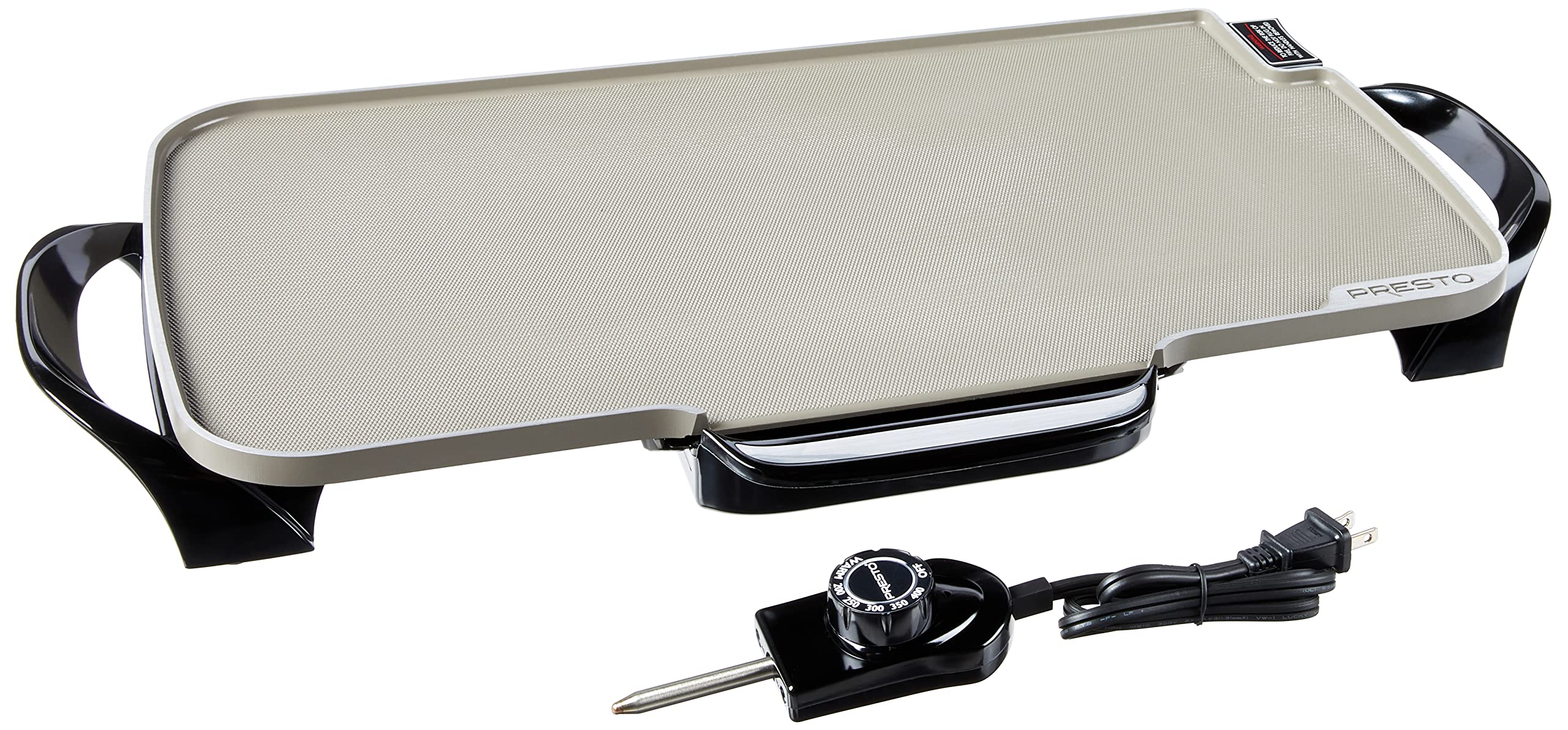 Presto 07062-22-Inch Ceramic Removable Handles Electric Griddle, Grey Ceramic