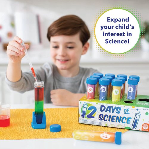 MindWare 12 Days of Science Advent Calendar - Engaging Kids Science Kit with 12 Fun Test Tube Experiments for Ages 6+