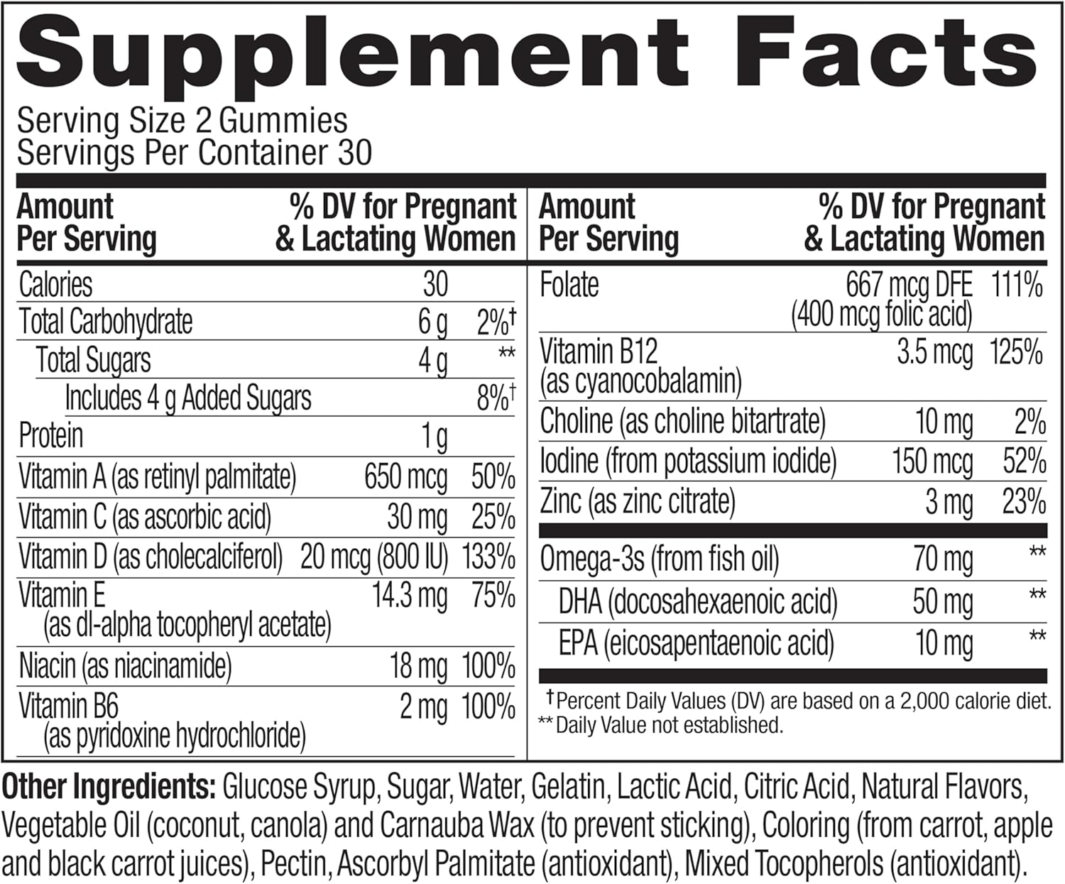 OLLY Prenatal Multivitamin Gummies - Daily Blend for Mommy & Baby with Folic Acid, Omega 3 DHA, Sweet Citrus Flavor | 60 Count
