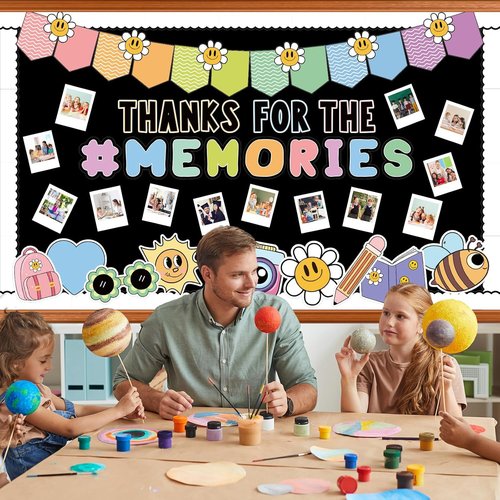 FYSUIMU Graduation Bulletin Board Decorations - 88 Pcs Boho Daisy DIY Photo Cutouts for Class of 2026