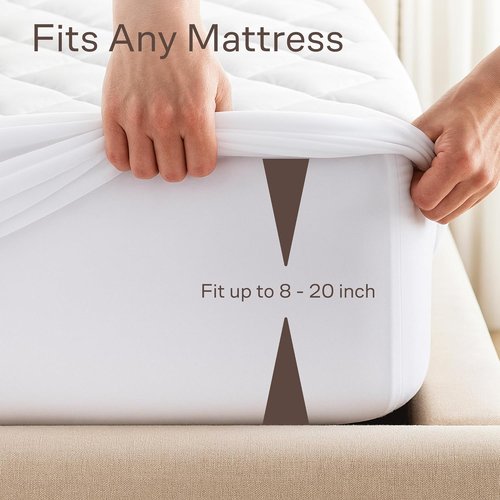 Niagara Cotton Mattress Pad - Queen Size 60x80 | Ultra Plush, Cooling & Breathable Protector for Deep Mattresses