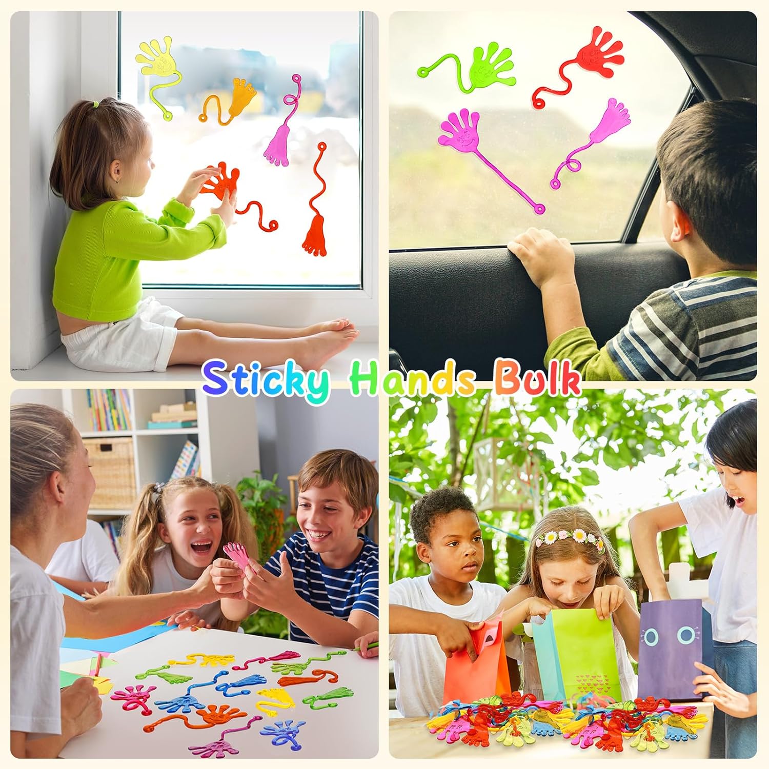 PICcircuit Sticky Hands - 30 PCS Stretchy Party Favors for Kids | Fun Goodie Bag Stuffers & Classroom Prizes