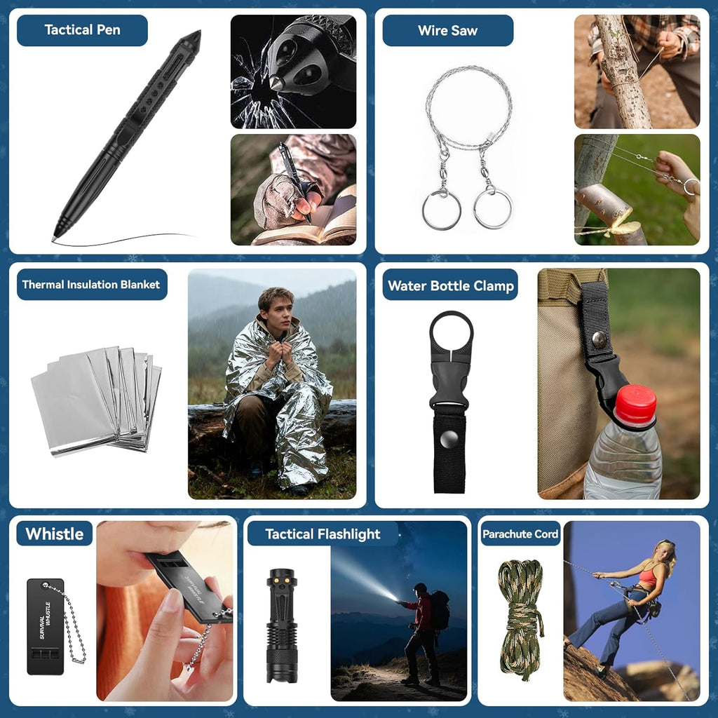 Survival Advent Calendar 2025 | 24-Day Christmas Countdown Gift Box for Outdoor Enthusiasts