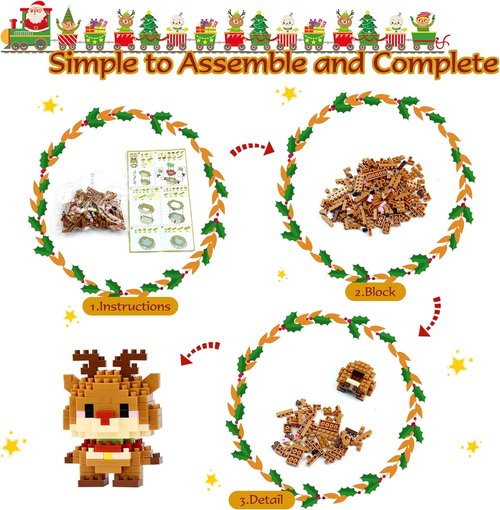Mini Building Block Sets - 24 Animal Pack | Perfect Easter Egg Fillers & Party Favors for Kids Ages 6+