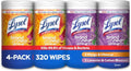 Lysol Disinfecting Wipes - All-Purpose Cleaning & Sanitizing Wipes | Lavender & Mango Scents, 80 Count (4 Pack)