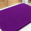 OLANLY Dog Door Mat - Absorbent Non-Slip Washable Chenille Mat for Muddy Paws | 32x20, Purple