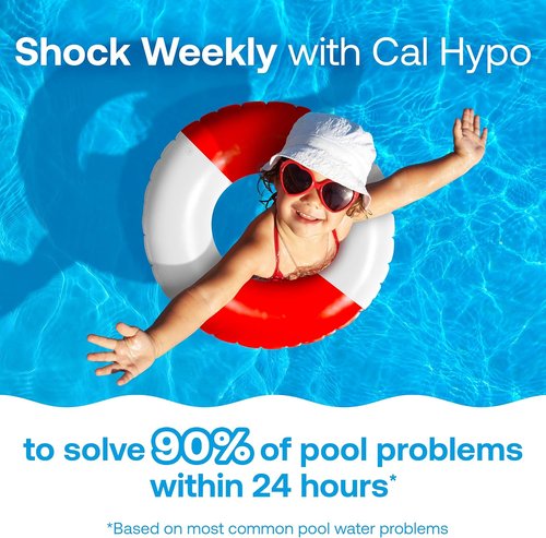 HTH 52031 Swimming Pool Care Shock - Boost Chlorine Levels with Cal Hypo Formula, 13.3oz