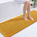 OLANLY Bathroom Runner Rug - Soft Absorbent Chenille with Rubber Backing | Quick Dry, 59x20 Inches, Golden Yellow