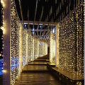 Geanmoki 306 LED Window Curtain String Lights - Perfect for Weddings & Home Decor | Indoor/Outdoor Use