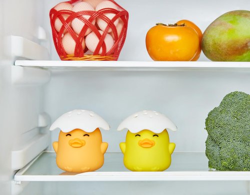 Kreeqe Duck Refrigerator Baking Soda Deodorizer Holder, Refrigerator Odor Absorber, Can Absorb Odor, Food Grade (Yellow)
