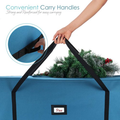 Hearth & Harbor 9 Ft Rolling Christmas Tree Storage Bag - Durable Design with Wheels & Dual Zipper