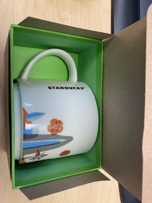 Starbucks Hawaii - You Are Here Collection Coffee Mug with Rainbow and Diamond Head (011023931)