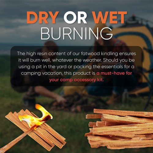 Fatwood Fire Starter Sticks 10 lb – 100% Natural, Resin-Rich Kindling for Fireplace, Wood Stove, Fire Pit & Campfire – Quick-Ignite Pine Wood Starter Logs – Clean Burn, Indoor/Outdoor – Easy Lighting
