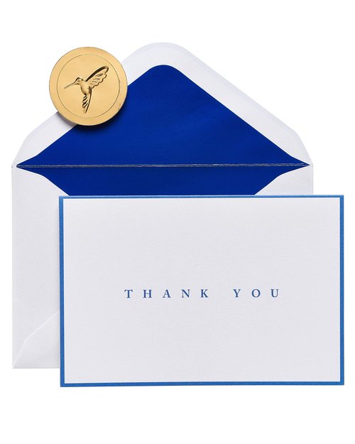 Papyrus Thank You Cards with Envelopes, Navy (16-Count)