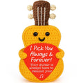 Guitar Birthday Gifts for Boyfriend Him Fathers Day Easter Basket Anniversary Men Gift for Husband I Love You Gifts for Him, Romantic Couple Music Lover Gift for Men, Handmade Crochet Guitar Present