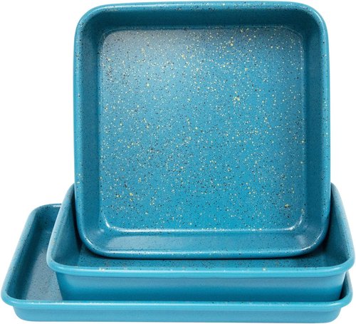 CasaWare 3pc Ultimate Series Bakeware Set - Commercial Weight | Blue Granite Finish