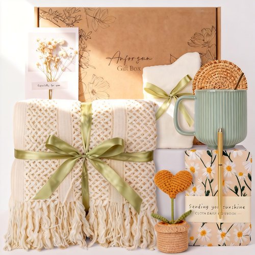 Self Care Gifts for Women Get Well Soon Birthday Gifts Baskets Care Package for Women, Thinking of You Feel Better Inspirational Christmas Gifts for Mom Her Friend Sister Wife