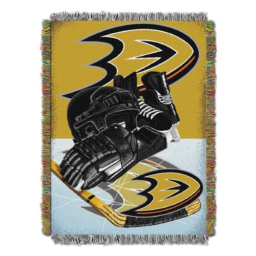 Northwest NOR-1NHL051010011RET 48 x 60 Anaheim Ducks NHL Woven Tapestry Home Ice Advantage Throw