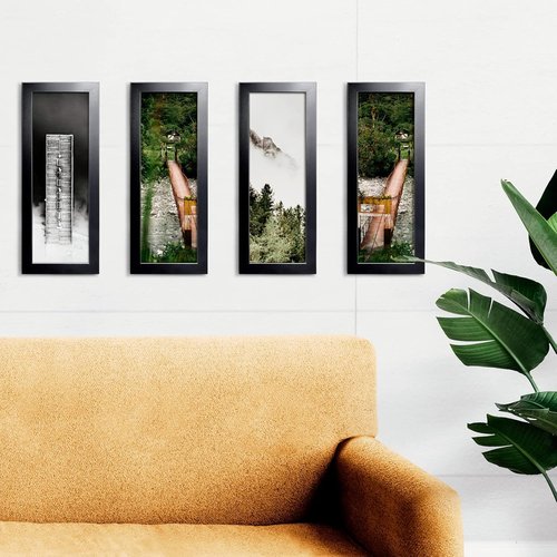 LaVie Home Panoramic Picture Frame - Classic Black 4x10 for Elegant Wall Decoration